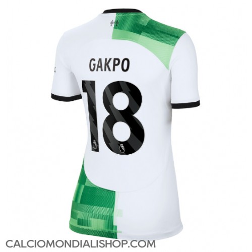 Maglie da calcio Liverpool Cody Gakpo #18 Seconda Maglia Femminile 2023-24 Manica Corta
